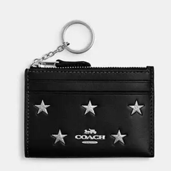 $69 NWT Coach Star ID Case Split Key Ring - Picture 1 of 2